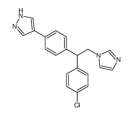 1-[2-(4-chlorophenyl)-2-[4-(1H-pyrazol-4-yl)phenyl]ethyl]imidazole结构式
