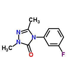 4-(3-氟苯基)-1,3-二甲基-1H-1,2,4-噻唑-5(4H)-酮结构式