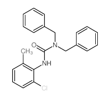 1,1-dibenzyl-3-(2-chloro-6-methyl-phenyl)urea结构式