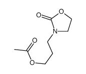 3-(3-Hydroxypropyl)-2-oxazolidinone Acetate结构式