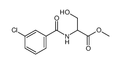 2-(3-chloro-benzoylamino)-3-hydroxy-propionic acid methyl ester Structure
