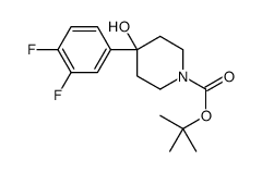1-BOC-4-(3,4-DIFLUOROPHENYL)-4-HYDROXYPIPERIDINE structure
