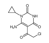 6-AMINO-5-(CHLOROACETYL)-1-CYCLOPROPYLPYRIMIDINE-2,4(1H,3H)-DIONE结构式