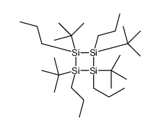 1,2,3,4-tetratert-butyl-1,2,3,4-tetrapropyltetrasiletane Structure