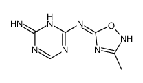 2-N-(3-methyl-1,2,4-oxadiazol-5-yl)-1,3,5-triazine-2,4-diamine结构式