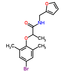 2-(4-Bromo-2,6-dimethylphenoxy)-N-(2-furylmethyl)propanamide Structure