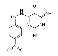 2,4-diamino-6-[(4-nitrophenyl)hydrazinylidene]pyrimidin-5-one Structure