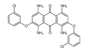 1,4,5,8-tetraamino-2,7-bis(3-chlorophenoxy)anthracene-9,10-dione Structure