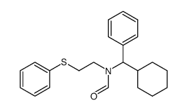 N-(1-cyclohexyl-1-phenylmethyl)-N-(2-phenylsulfanylethyl)formamide Structure