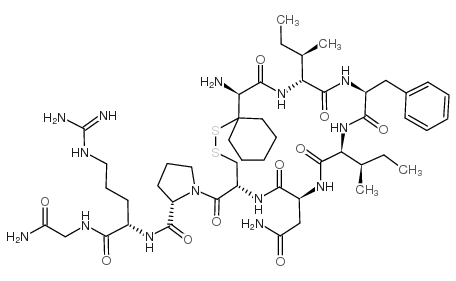 (d(CH2)51,D-Ile2,Ile4,Arg8)-Vasopressin结构式