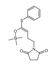 1-((Z)-4-Phenylsulfanyl-4-trimethylsilanyloxy-but-3-enyl)-pyrrolidine-2,5-dione结构式