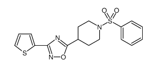 1-(PHENYLSULPHONYL)-4-[3-(THIEN-2-YL)-1,2,4-OXADIAZOL-5-YL]PIPERIDINE结构式