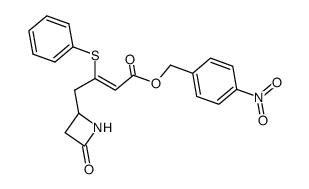 (Z)-4-(4-Oxo-azetidin-2-yl)-3-phenylsulfanyl-but-2-enoic acid 4-nitro-benzyl ester Structure