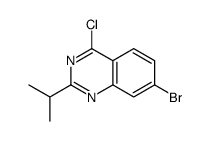 7-BROMO-4-CHLORO-2-ISOPROPYL-QUINAZOLINE structure