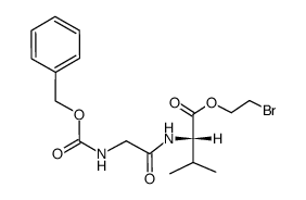 N-Benzyloxycarbonyl-glycyl-L-valin-2-bromethylester结构式