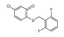 5-chloro-2-[(2,6-difluorophenyl)methylsulfanyl]-1-oxidopyridin-1-ium Structure