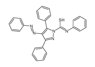 N,3,5-triphenyl-4-phenyldiazenylpyrazole-1-carbothioamide结构式