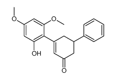 3-(2-hydroxy-4,6-dimethoxyphenyl)-5-phenylcyclohex-2-en-1-one结构式