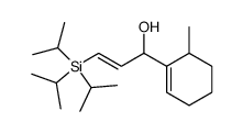 (E)-1-(6-methyl-1-cyclohexenyl)-3-triisopropylsilyl-2-propen-1-ol Structure