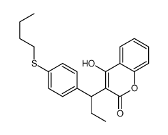 3-[1-(4-butylsulfanylphenyl)propyl]-4-hydroxychromen-2-one结构式