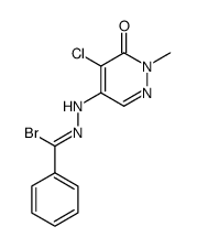 2-methyl-5-((α-bromobenzylidene)hydrazino)-4-chloro-3(2H)-pyridazinone结构式