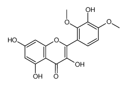 3,3',5,7-tetrahydroxy-2',4'-dimethoxyflavone结构式