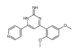 4-(2,5-dimethoxyphenyl)-6-pyridin-4-ylpyrimidin-2-amine结构式