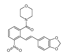 [2-((E)-2-Benzo[1,3]dioxol-5-yl-vinyl)-3-nitro-phenyl]-morpholin-4-yl-methanone Structure