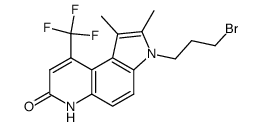 3-(3-Bromopropyl)-1,2-dimethyl-9-trifluoromethyl-3,6-dihydro-pyrrolo[3,2-f]quinolin-7-one结构式