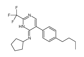 5-(4-butylphenyl)-N-cyclopentyl-2-(trifluoromethyl)pyrimidin-4-amine结构式