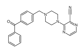 3-[4-[(4-benzoylphenyl)methyl]piperazin-1-yl]pyrazine-2-carbonitrile结构式