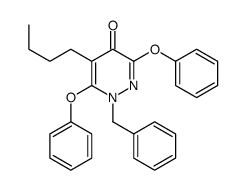 1-benzyl-5-butyl-3,6-diphenoxypyridazin-4-one结构式