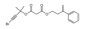 malonic acid 3-bromo-1,1-dimethylprop-2-ynyl 3-phenylbut-3-enyl diester Structure