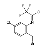 N-[2-(bromomethyl)-5-chlorophenyl]-2,2,2-trifluoroethanimidoyl chloride结构式