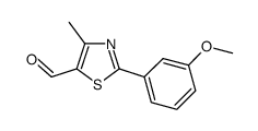 2-(3-Methoxy-phenyl)-4-methyl-thiazole-5-carbaldehyde Structure