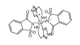 bis(histamine)bis(saccharinato)copper(II) Structure