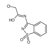 2-chloro-N-(1,1-dioxo-1,2-benzothiazol-3-yl)acetamide结构式