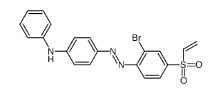 4-[(2-bromo-4-ethenylsulfonylphenyl)diazenyl]-N-phenylaniline结构式