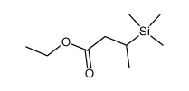 ethyl (3RS)-3-trimethylsilylbutanoate结构式