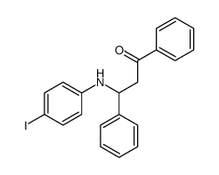 3-(4-iodoanilino)-1,3-diphenylpropan-1-one结构式