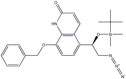 (R)-5-(2-azido-1-((tert-butyldimethylsilyl)oxy)ethyl)-8-(benzyloxy)quinolin-2(1H)-one结构式