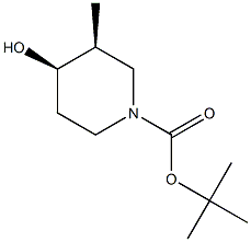 rel-(3R,4S)-4-羟基-3-甲基哌啶-1-甲酸叔丁酯图片