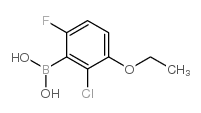 2-Chloro-3-ethoxy-6-fluorophenylboronic acid Structure