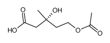 (R)-(+)-5-acetoxy-3-hydroxy-3-methylpentanoic acid Structure