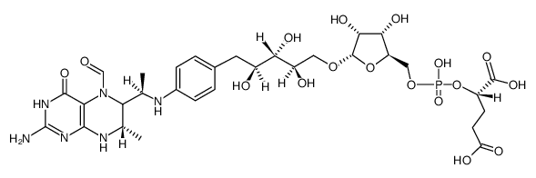 N5-formyl-5,6,7,8-tetrahydromethanopterin Structure
