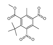2-tert-butyl-4,6-dimethyl-3,5-dinitro-benzoic acid methyl ester Structure
