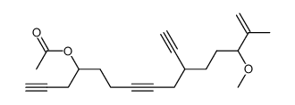 Acetic acid 7-ethynyl-10-methoxy-11-methyl-1-prop-2-ynyl-dodec-11-en-4-ynyl ester结构式