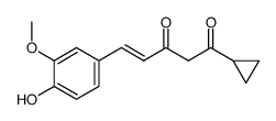 (E)-1-cyclopropyl-5-(4-hydroxy-3-methoxyphenyl)-pent-4-ene-1,3-dione结构式