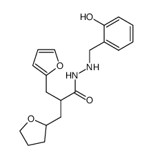 2-Furan-2-ylmethyl-3-(tetrahydro-furan-2-yl)-propionic acid N'-(2-hydroxy-benzyl)-hydrazide Structure