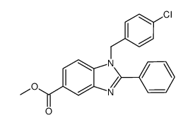methyl 1-(p-chlorobenzyl)-2-phenyl-1H-benzimidazole-5-acetate Structure
